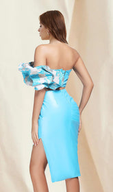 Blue Jacquard LeaTher Set